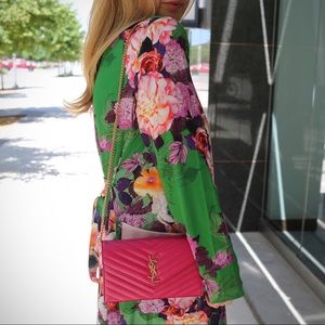 Zara Floral Satin Kimono